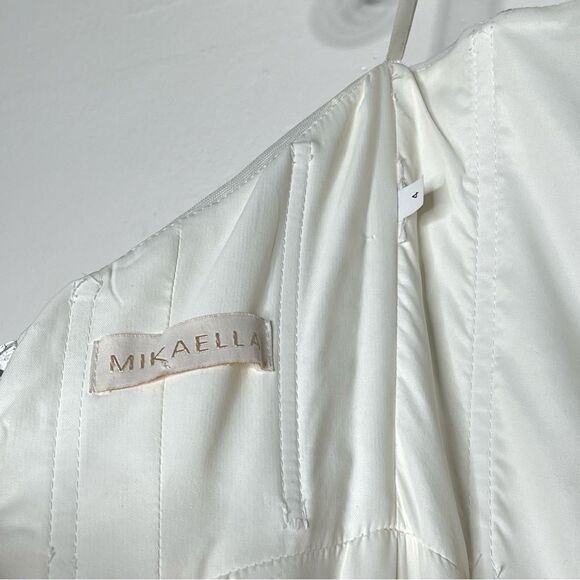 Mikaella Bridal Strapless Mermaid Ivory Wedding Dress Size 4 - Picture 4 of 12